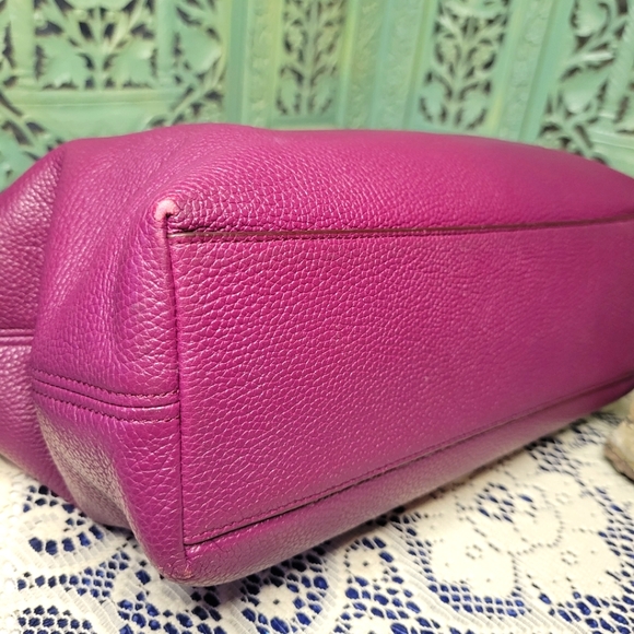 Coach | Purple Pebbled Small Sohia Tote - Picture 12 of 16